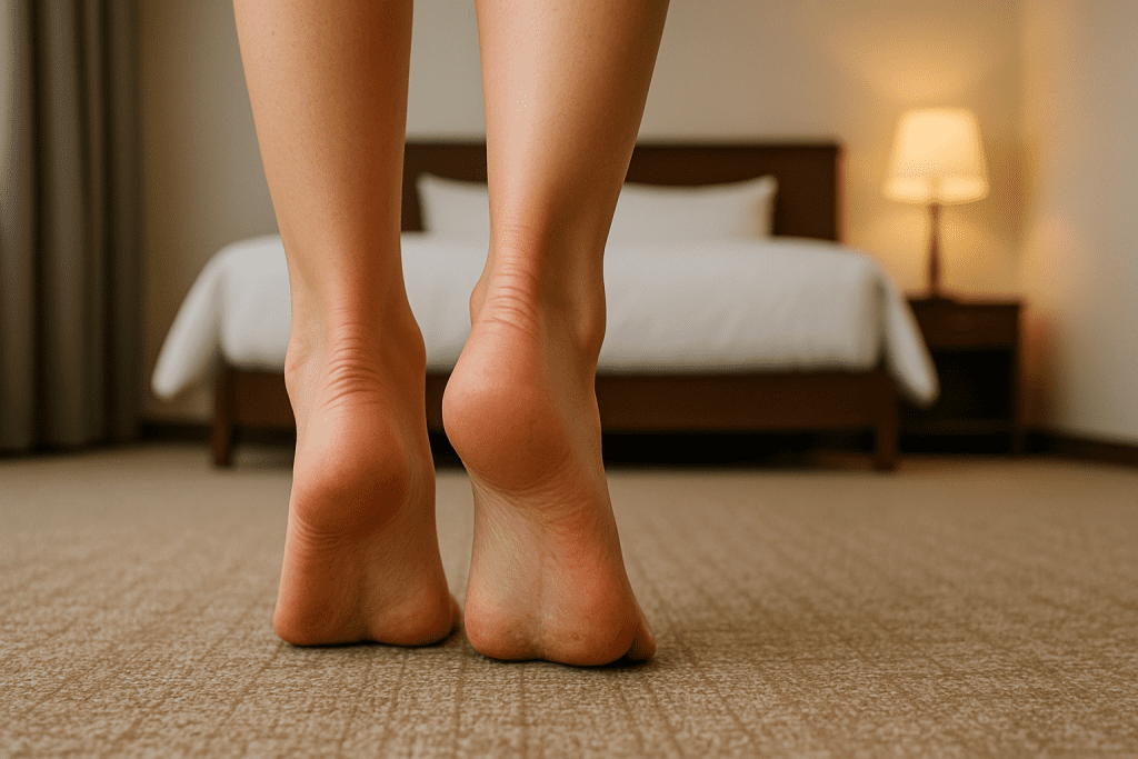 Photo de pieds sales vu de derrière